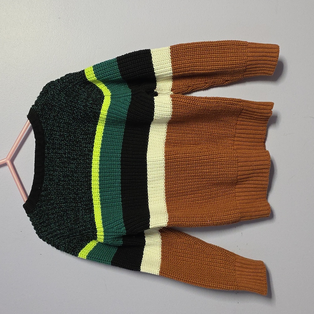 Cat & Jack Toddler Colorful Crewneck Sweater - Picture 3 of 4